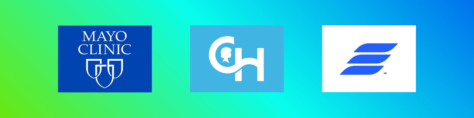 Logos of the FORWARD Centers: Mayo Clinic, Children's Hospital of Philadelphia, Endeavor Health System