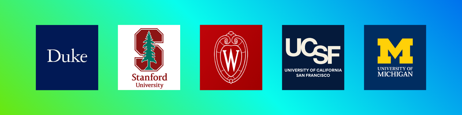 Logos of the KURe and KUroEpi Programs: Duke University, Stanford University, UW-Madison, UCSF, University of Michigan