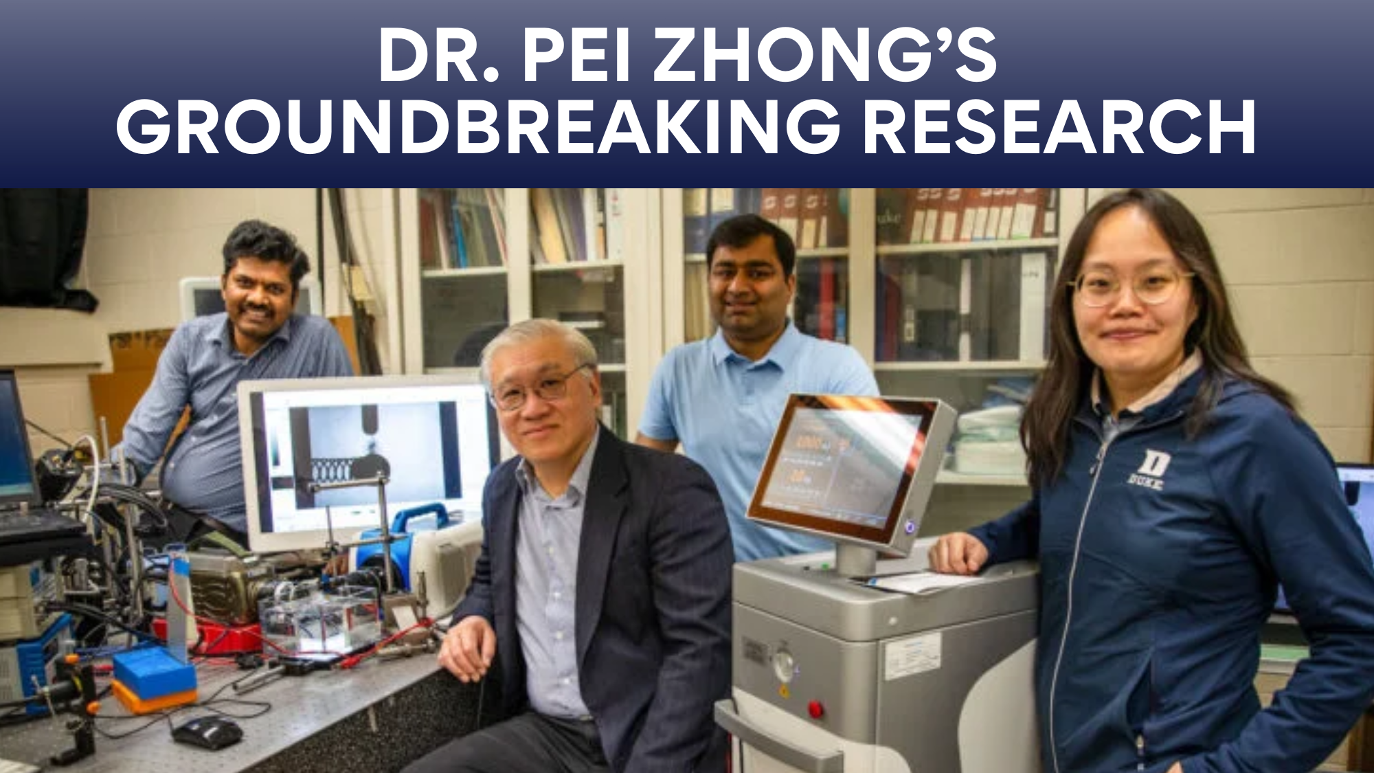 Picture of Dr. Pei Zhong and his lab