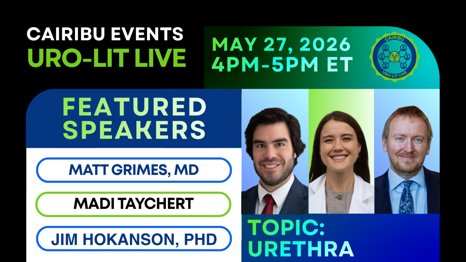 Graphic for Uro-Lit Live on May 27, 2026.