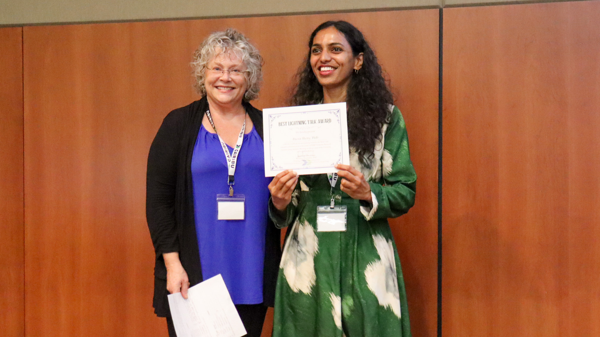 Names listed from left to right: Kristina Penniston, PhD, Dasvit Shetty, PhD