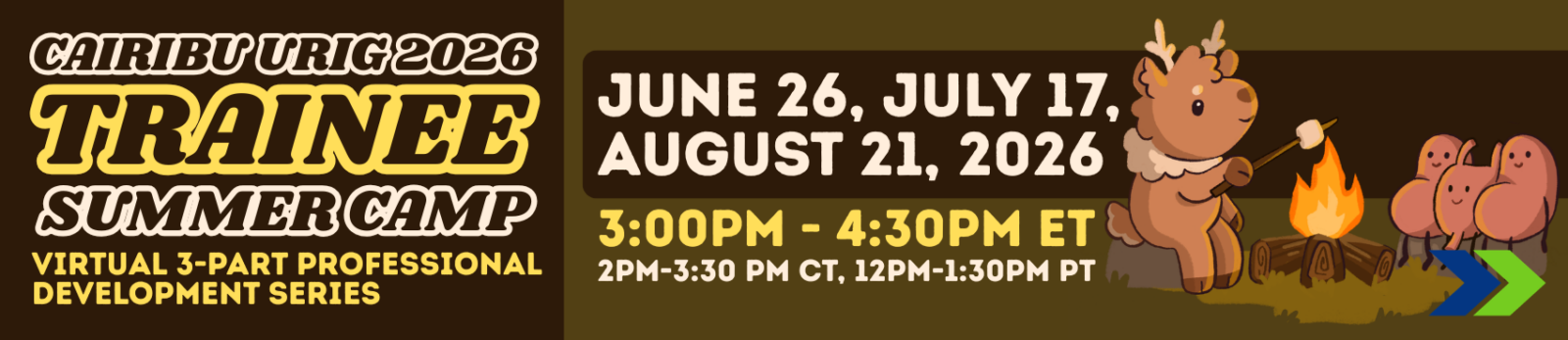 banner for the Trainee summer camp event