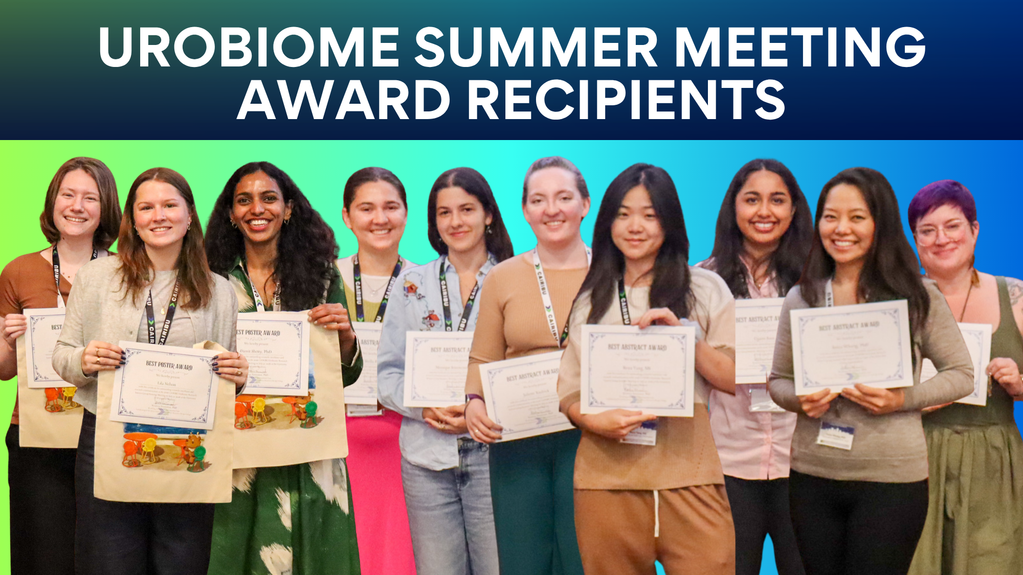 Urobiome Summer Meeting Award Recipients