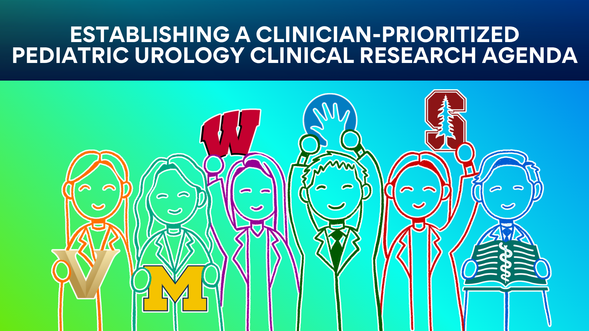 illustrated image of featured clinican scientists in the article